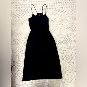 H&M black midi dress, size 2